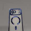 Misea Magnetic for iPhone 17 Pro Max Case Compatible with MagSafe [Never Yellowing] [Military Grade Drop Protection] Full Camera Lens Protector Plating Soft Clear Phone Case for Women, Deep Blue