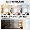 Modern Dimmable Led Crystal Chandelier: Flush Mount Crystals Ceiling Light with Remote - 24" Round Crystal Chandeliers Gold Ceiling Lighting Fixtures for Dining Room Bedroom Living Room Entryway