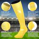 Baseball Socks and Belt Combo Set for Youth Boys Girls Adult, Softball Tball Belt Socks with Elastic Belts (Large, Yellow)