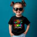 Toddler Last Day of School Shirt for Boys Kid Grils, My Happy Last Day of School T Shirt, Cotton Blend, Funny Design :4-7T (Black)