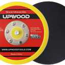 2 pcs 5" Hook and Loop Backing Pad for Air Sander Polisher, 5/16" Arbor with 24 Thread 1,3000RPM DA Sanding Pad