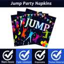 96Pcs Jump Party Supplies Lets Jump Paper Plates Napkins Trampoline Party Decorations Jumping Theme Birthday Dinnerware Party Favor Baby Shower Tableware Serves 24