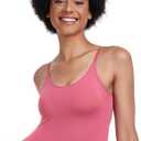 GXXGE Womens' Sports Bra Longline Wirefree Padded with Medium Support Fitness Workout Running Shirts Yoga Tank Top (M)