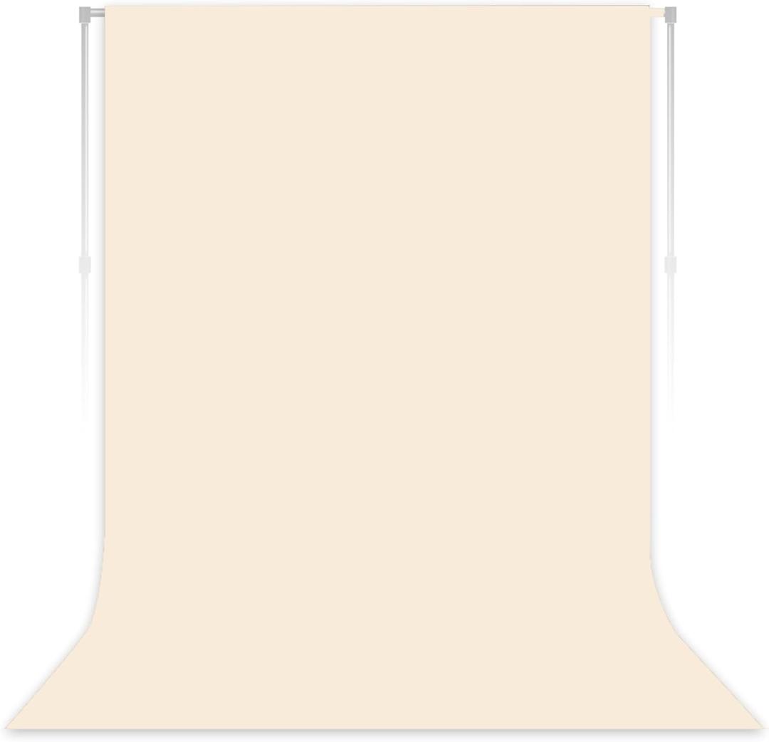 Cream Backdrop for Photoshoot Professional Photo Backdrop Background Curtain for Product Photography Portraits Wedding Party Live Streaming Video Recording 5X7 FT