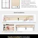 UNISHADES No Drill Blinds for Windows 1" Vinyl L-Shaped Slats Cordless Mini Blinds for Home, for Window Size 41" W × 48" H Black