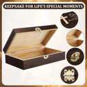 CroBlissful First Communion Wooden Box Keepsake Baptism Memory Box Gift 8.6 x 5.1 x 2.4 Inches First Holy Communion Jewelry Storage for Baptism Memory Keepsake(Cross)