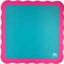 Mini Mahjong Mat (4 Color Combinations) | Scalloped Edges & Bright Colors | 21" x 21" (Green Center- Pink Scallop)