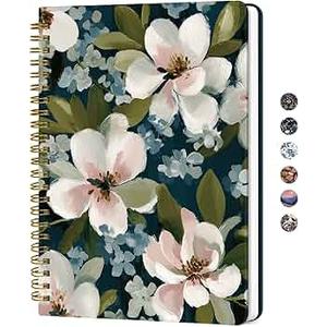 2026 Planner, Weekly and Monthly Planner for Women, Jan 2026 - Dec 2026 Pretty 2026 Calendar Planner with Monthly Tabs, Inner Pocket, Spiral Binding, Perfect for Office Home School - 6.3" x 8.5", Bloom Whisper Pack of 2