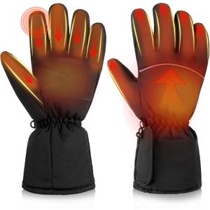 Heated Gloves for Men Women,Touchscreen Windproof Waterproof Electric Heated Warming Glove for Hiking Snowboading Cycling Camping Winter Heating Sports Gloves (Large)