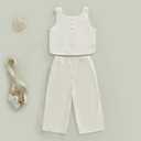 Douhoow Toddler Baby Girl Outfits Sleeveless Round Neck Baby Tank Tops Pants Boys Girls Summer Clothes