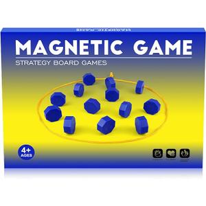 Magnetic Chess Game with Full-Size Stones, Magnet Game with String, for Family & Party & Travel & Camping, Puzzle Strategy Games, 2 Player Games for Kids & Adults