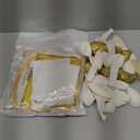 Eid Mubarak Decorations - 70PCS White Gold Ramadan Confetti Balloons with Mubarak Moon Star Foil Balloon, Backdrop for Party Supplies, Eid Decorative Banner for al-Fitr and al-Adha Decor