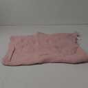 Bedsure 100% Cotton Blanket Queen Size for Bed - Breathable and Soft, Waffle Weave Blanket for Summer Spring, Pink, 90x90 Inches