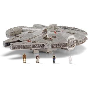 Star Wars Micro Galaxy Squadron Millennium Falcon - 9-Inch Assault Class Vehicle with Four 1-Inch Micro Figure Accessories