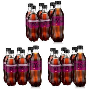 Cherry Coke Zero Sugar, Cherry Flavored Coca-Cola Diet Soda Soft Drink, 16.9 fl oz, 18 Pack, Best By Sep 01 25