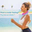 2PCS Neck Cooling Tube with Cold Insulated Bag,Reusable Ice Neck Ring Wearable Body Cooler Products for Summer Heat (Blue*2)
