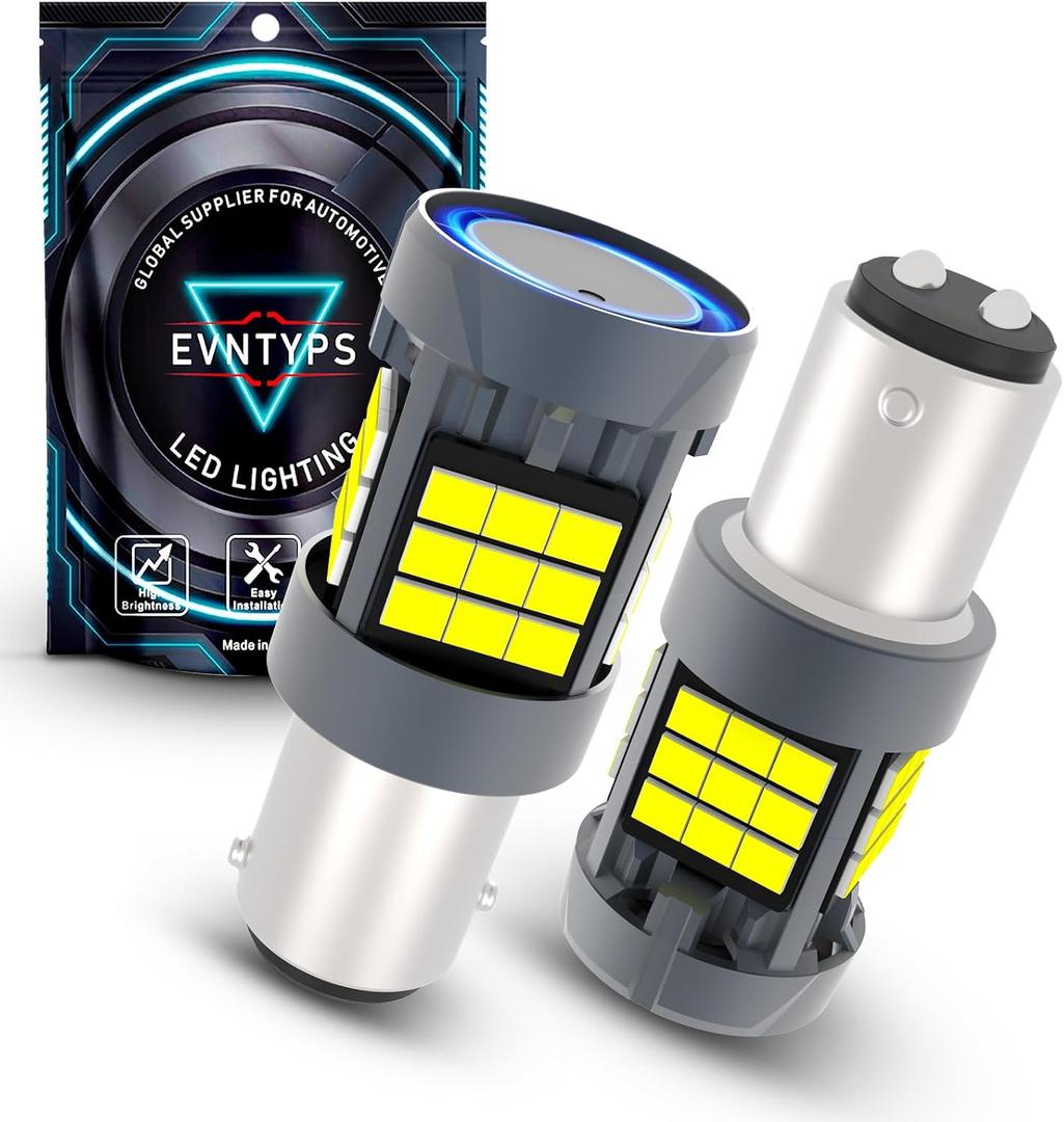 1157 LED Bulb With Built in Resistor Canbus Error Free,6000K White 2057 2357 7528 BAY15D LED Bulb For Backup Reverse Lights Tail Lights Daytime Running Lights Parking Light(2pcs)