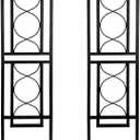 2 Pack 31.5'' Hx8'' W Black Metal Chic Garden Trellis for Climbing Plants - Outdoor Decorative Metal Flower Trellis - Black