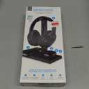 iLIVE 5-in-1 Headphone Stand and Wireless Charger Black