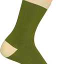 loomdale comfort coffee socks for hiking running everyday wear (US, Numeric, 5, 11, Regular, Regular, Olive Green)