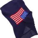 Totority American Flag Dog Sweater Medium Warm Pet Christmas Costume Outdoor Wear for Small to Medium Dogs