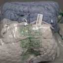 REDKISS Microfiber Bath Towels of 4-27x55 Inches Bath Towel Large, Highly Absorbent Towels for Bathroom, Quick Drying, Super Soft, Lint Free Fluffy Shower Towel for Gym, SPA, Ideal Everyday Use (Gray +blue)