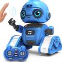 Robot Toys for Boys and Girls, Rechargeable Remote Control Robot with Auto-Demonstration, Light Projection, Dance Moves, Music, and Gesture Sensing Toy Robot Gifts for 6+ Year Old Boys (Blue)