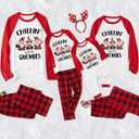 Matching Christmas Pajamas for Family/Couples, Plaid Pants with Christmas Tree Printed Tops Sleepwear, Xmas PJs Sets (Small, Dwarf)