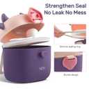 NCVI Baby Formula Dispenser On The Go, Formula Container To Go, Formula Holder for Travel, Outdoor Picnic with Baby Infant, Portable Container for Milk Powder, Snacks, Candy, Fruits (Purple)