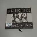 Retro Wooden Picture Frame For 4"X6" Photo - Friends Are The Family We Choose - Rustic Frame Tabletop Display Decor,Gifts For Friends & Besties, Farmhouse Home & Office Decorations - B12