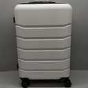 Sweetcrispy Carry on Luggage, Hard Shell ABS Suitcase with Double Spinner Wheels, Lightweight Expandable Rolling Suit Case with TSA Lock, 24 Inch Cream White