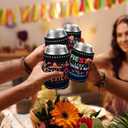 Mexican Party Can Cooler Sleeve - 12 Pcs Mexican Fiesta Decorations 12 oz Soda Beer Beverages Cans Sleeves Covers for Cinco De Mayo Party Supplies, Taco Twosday Birthday Theme Favor Decor