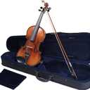 GKW 4/4 Students Beginner Acoustic Violin Kit  Matte Finish Solid Wood Violin Set with Ebony Fingerboard, Carbon Fiber Tailpiece, Triangle Case, Bow, and Rosin for Students and Professionals