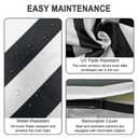 Outdoor Deep Seat Cushion Set, Weatherproof and Fade-Resistant Patio Chair Cushions, 24x24x4 in, 2-Piece Set, with Non-Slip and Outdoor Cushions, Suitable Chairs and loveseats (Black White Stripes)