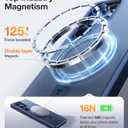 TORRAS Magnetic Stand for Samsung Galaxy S25 Ultra Case, [Fit for Magsafe] [Military Grade Drop Tested] Ring Shockproof Translucent Slim Protective Phone Case for Samsung S25 Ultra Case Ostand, Blue