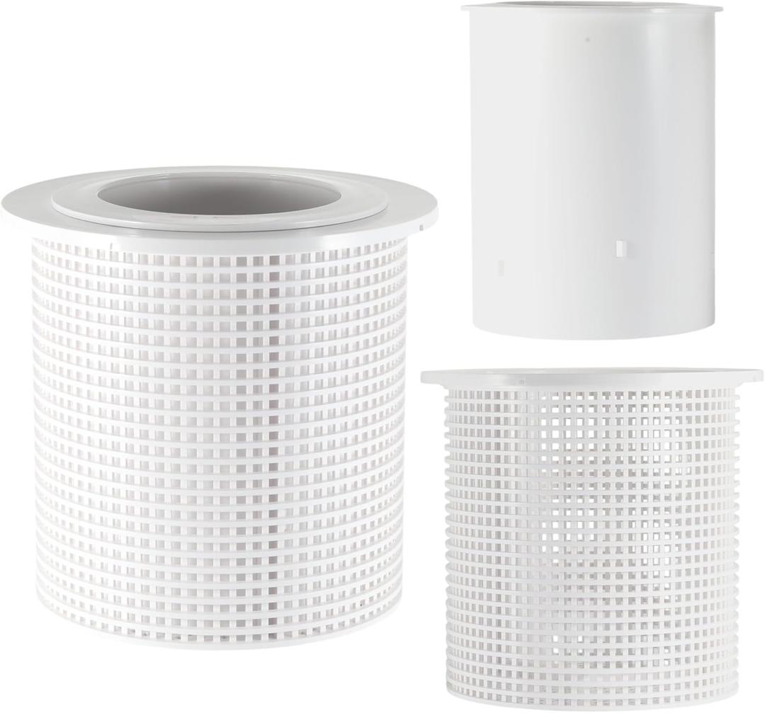 Replacement R38013A and R38013B Admiral Skimmer Basket and Weir Compatible with Pentair Floating Weir, Aladdin B-37, 850001-S-10 | Heavy Duty Plastic Skimmer Basket Fits for Clean Swimming Pool Water