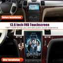 AUCARTUO AuCar Android 13 Car Radio 13.6 Inch Touch Screen Head Unit for Cadillac Escalade 2007-2014 Car Multimedia Stereo Video Player GPS Navigation Wireless Carplay & Android Auto 8+128GB