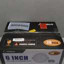 Amico 20 Pack 6 Inch 5CCT Ultra-Thin LED Recessed Ceiling Light with Junction Box, 2700K/3000K/3500K/4000K/5000K Selectable, 12W Eqv 110W, Dimmable Can-Killer Downlight, 1050LM Wafer Lighting - ETL