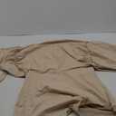 Fisoew Womens Long Sleeve Athletic Dress Backless Keyhole Built-in Shorts Oversized Workout Active Dresses (Small, Beige)