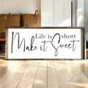 And So Together They Built A Life They Loved Wall Decor 32"X12" Inspirational Family Quote Sign for Bedroom Master Bedroom Above Bed Couple Large Wood Framed Art Wall Hanging (Wood)