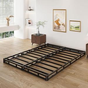 3 Inch California King Box Spring Low Profile, Heavy Duty Metal Cali King Box Spring Bed Base with Fabric Cover, Mattress Foundation, Noise Free, Easy Assembly