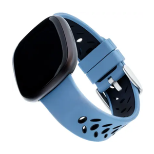 WITHit - Band Kit for Fitbit Versa 3 and Fitbit Sense (3-Pack) - Black Mesh/Bluestone Sport & Black Woven Silicone
