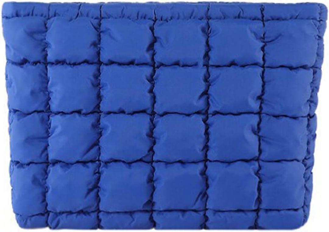 DSDFIDn Puffy Small Makeup Bag for Women Cosmetic Bag Makeup Pouch for Purse Puffy Toiletry Organizer Bags (gz-blue)