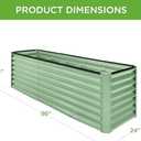 Best Choice Products 8x2x2ft Raised Outdoor Metal Garden Bed, Deep Root Box Planter for Vegetables, Flowers, Herbs, 240 Gallon Capacity, 100% Non Toxic Materials - Sage Green