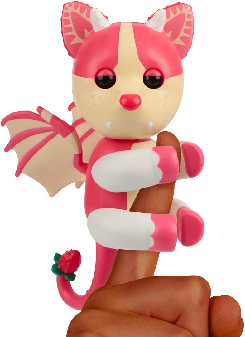Adopt Me! x Fingerlings, Adopt Me! Strawberry Shortcake Bat Dragon, Legendary Interactive Pet with 40+ Sounds & Reactions (Ages 5+)