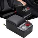 Upgraded Bench Seat Center Console with Extra Large Cup Holder & Phone Holder, Universal Center Console for Truck & Van & Car Central Console for Bench Seat (Regular)