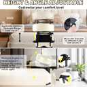 TOROKOM Massage Portable Face Down Massage Kit for Desk and Table Top, Adjustable Headrest Face Pillow Cradle & Chest Pad, White