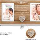 SOUHONEY Memorial Gifts for Loss of Mom, Sympathy Gifts for Loss of Mother Picture Frame, Bereavement Remembrance Funeral Condolence Gift for Loss of Mother Picture Frame for Double 4 x 6 Photos
