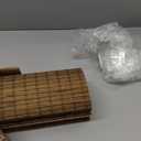 Cordless Bamboo Roman Shades for Windows, Blinds Size (31.5" W 64" H) Colour (Highfield Teak)