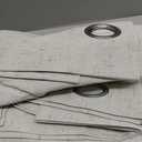 H.VERSAILTEX Linen 100% Blackout Curtains for Bedroom Full Light Blocking Curtains, Textured Window Curtain for Living Room 84 inch Grommet, Energy Efficient Curtains White Liner(2 Panels, Natural)